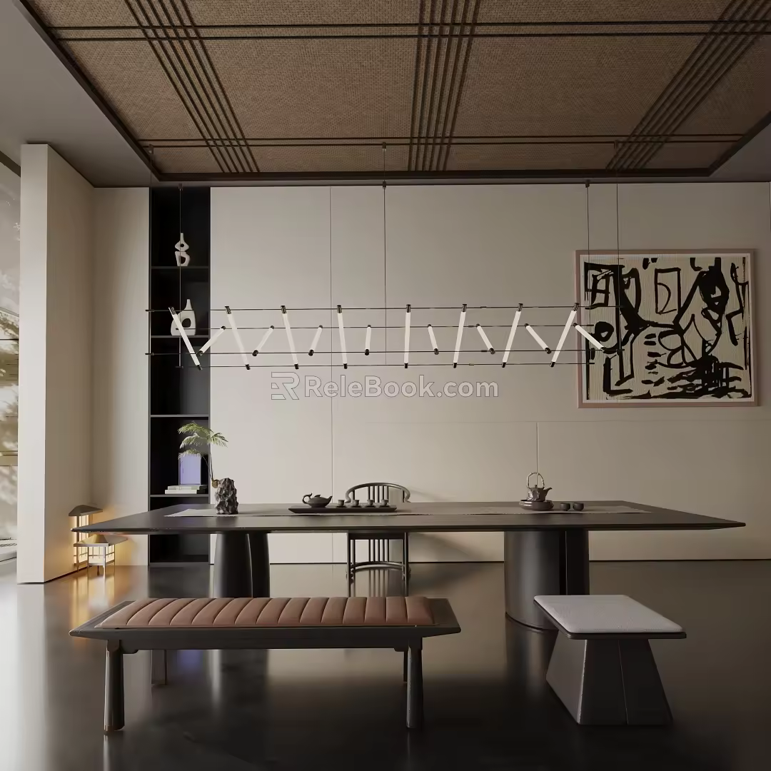 Modern table combination 3d model