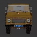 Vintage Yellow Truck With Wooden Bed And Retro Exterior Design