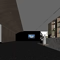 Modern Hall Office Lobby Rest Area 3d model