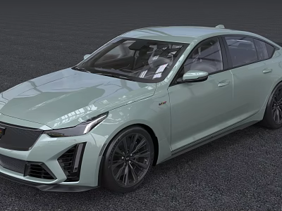 Sleek Modern Light Green Sedan Car With Sporty Black Wheels And Aerodynamic Design 3d model
