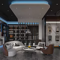 Lanpiaoer Water Purification Showroom Modern Interior With Display Shelves Seating And Products