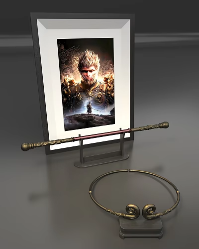 Wukong gold hoop stick gold hoop ring beauty Chen 3d model Wukong gold hoop stick gold hoop ring beauty Chen 3d model