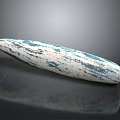 Elegant Natural Stone Decorative Piece With Long Shape Blue White Veins Polished Surface