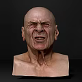 Modern man old man face avatar 3d model