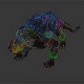 Game Fantasy Armored Reptilian Character With Fanged Mouth And Spiked Armor Design