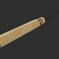 Wooden Baseball Bat With Black Grip And Stripes As Self Defense Weapon