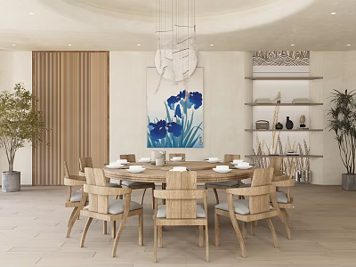 New Chinese Room Restaurant Box 3d model