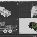 China PHL03 long-range rocket launcher PHL03 PHL rocket launcher long-range fire 3d model