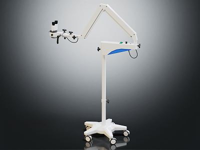 modern microscope surgical microscope 3d model