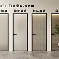 Modern Swing Door with Oil Sand Ribbed Clear Glass 800mm Width Design