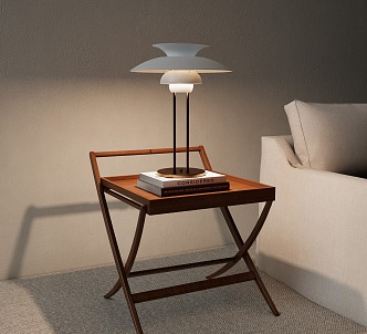 Modern Side Table Wooden Side Table Folding Side Table 3d model