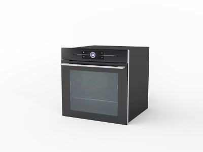 Modern Black Electric Oven Kitchen Appliance with Glass Door and Digital Control 3d model