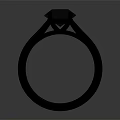 Elegant Shiny Solitaire Diamond Gold Ring With Classic Round Cut Design
