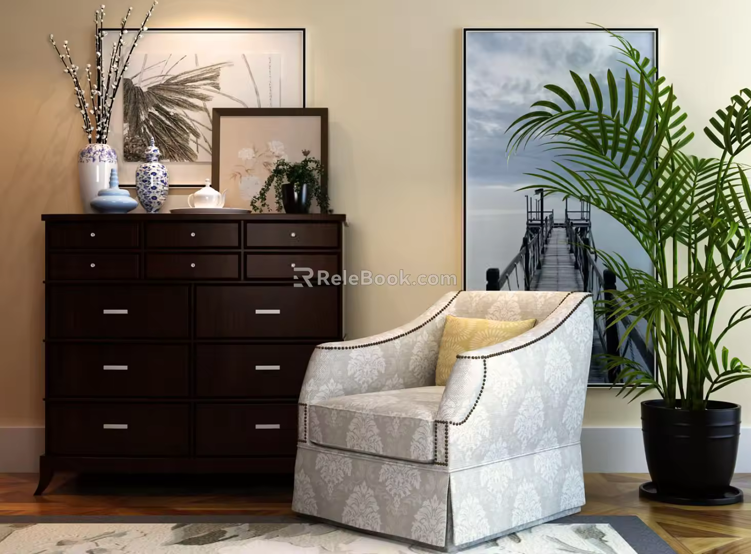 Single sofa 3d model