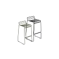 Modern Metal Bar Stools With Black And Green Wire Frame Design