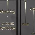Modern Chandeliers With Metal Frame LED Lights And Contemporary Design