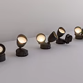 Modern Downlights and Spotlights in Various Styles with Black Finish and Warm Lighting