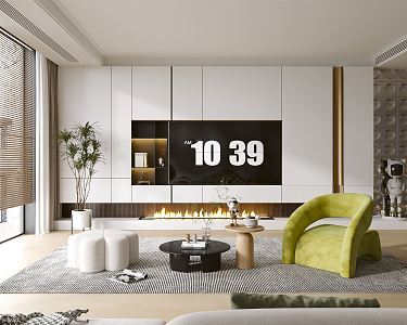 modern living room 3d model