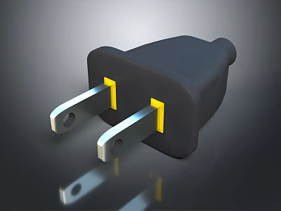 Black Switch Panel Featuring Metal Elements Yellow Details And Gray Reflective Surface 3d model