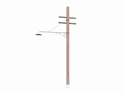 Street lamp high pole lamp 3d model