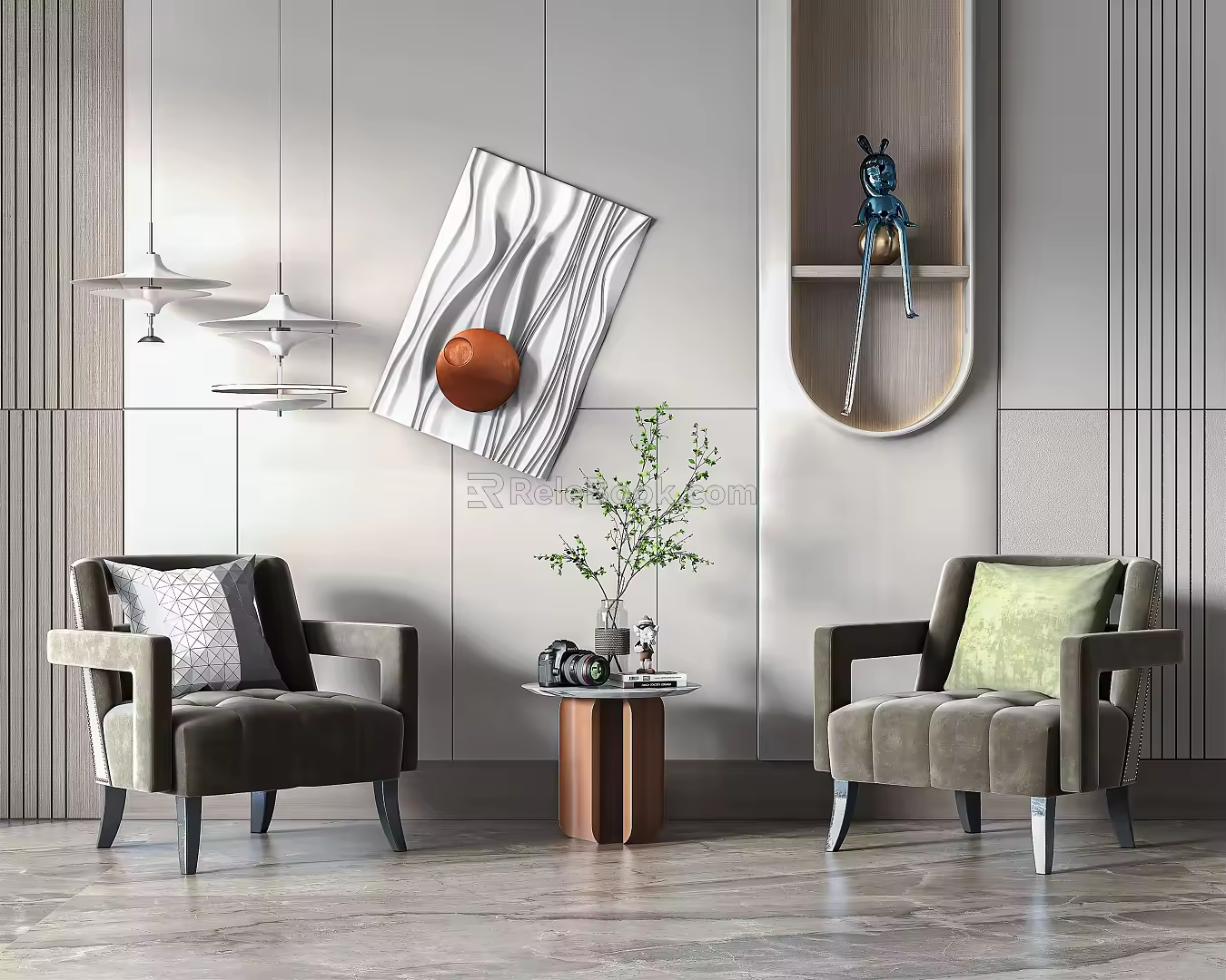 Modern leisure sofa combination sofa combination 3d model