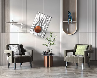 Modern leisure sofa combination sofa combination 3d model