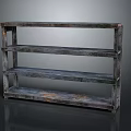Vintage Wooden Three Tier Bookshelf With Rustic Distressed Finish Storage Shelves