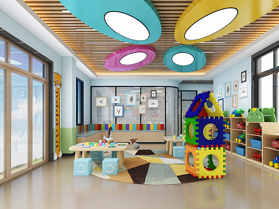 Modern Kindergarten Hall 3d model