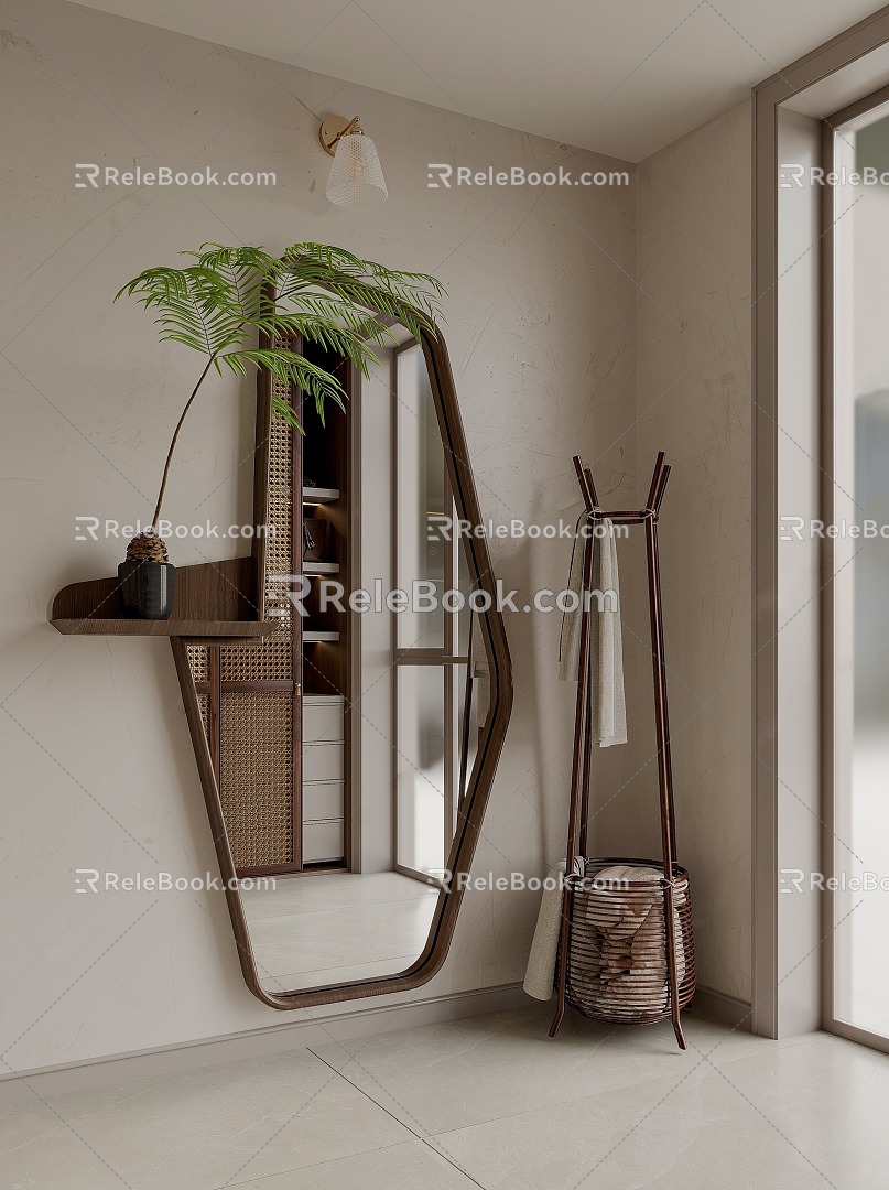 Ancient Full-body Mirror in Silent Mirror 3d model