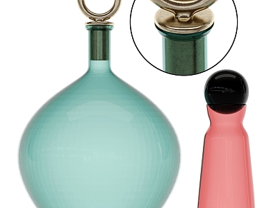 glass bottle ornaments model