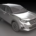 Silver Peugeot SUV With Modern Front Grille Stylish Headlights And Sleek Exterior Design