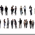 Diverse Group Of People In Various Casual Outfits And Different Standing Poses