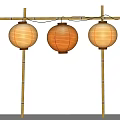 Quiet Wind Lantern Japanese Lantern Paper Lantern Home Decoration Tooling Art 3d model