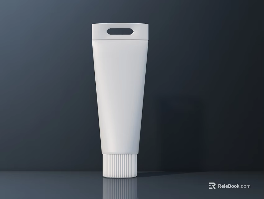 Stylish White Squeeze Tube Bathroom Accessory For Modern Bathroom Design 3d model 