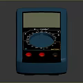 Blue Digital Multimeter With LCD Display Dial And Red Buttons For Electrical Testing