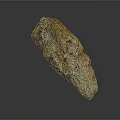Natural Brownish Gray Stone With Rough Surface On Dark Background