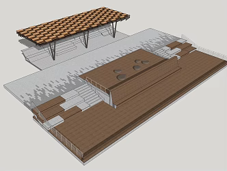 Modern observation platform 3d model