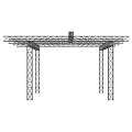 Industrial Steel Frame Structure Heavy Duty Support System For Construction Equipment 3d model