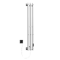 Modern Silver Metal Vertical Bars With White Frame And Black Control Panel 3d model