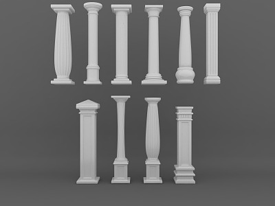 Roman Column Ceramic Roman Component House Architecture European Style model