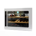 Stainless Steel Wine Cooler With Glass Door Digital Display And Wooden Shelves For Wine Bottles
