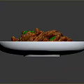 White Ceramic Bowl as Essential Household Item With Savory Stew Topped Fresh Cilantro
