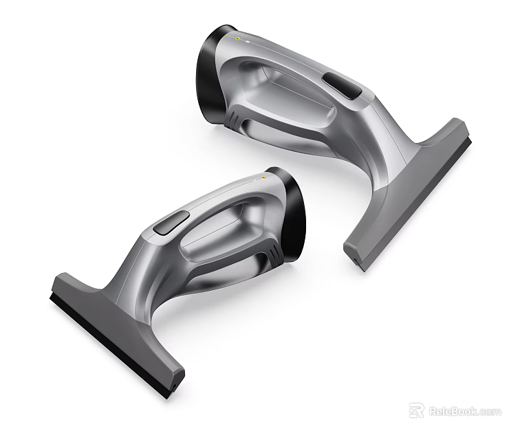 Ergonomic Handheld Silver Cleaning Tools for Daily Household Cleaning Needs 3d model 