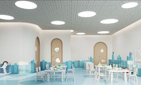 Modern Kindergarten Classroom 3d model