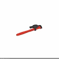 Red Handle Black Head Pipe Wrench Tool For Plumbing Repairs