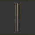 Long Light Wooden Equipment with Metal Clips and Smooth Straight Structure