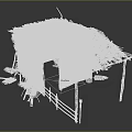 Traditional Thatched House Featuring Thatch Roof And Wooden Support Structure