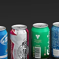 Assorted Canned Beverages Collection With Colorful Designs And Various Brands