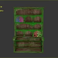 Classic Wooden Bookshelf With Multiple Arched Compartments And Open Shelf Design