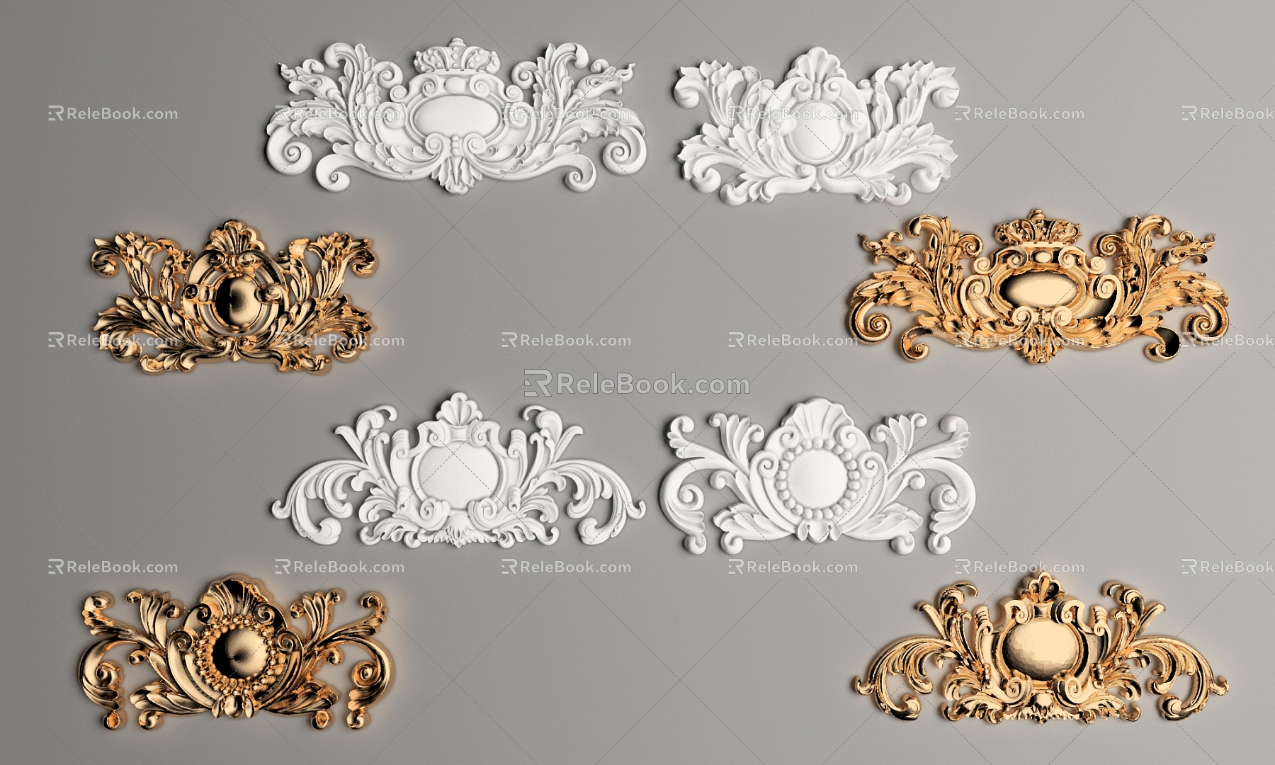 European-style carved 3d model